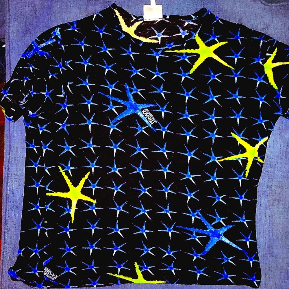 Versace jeans couture starfish print tee